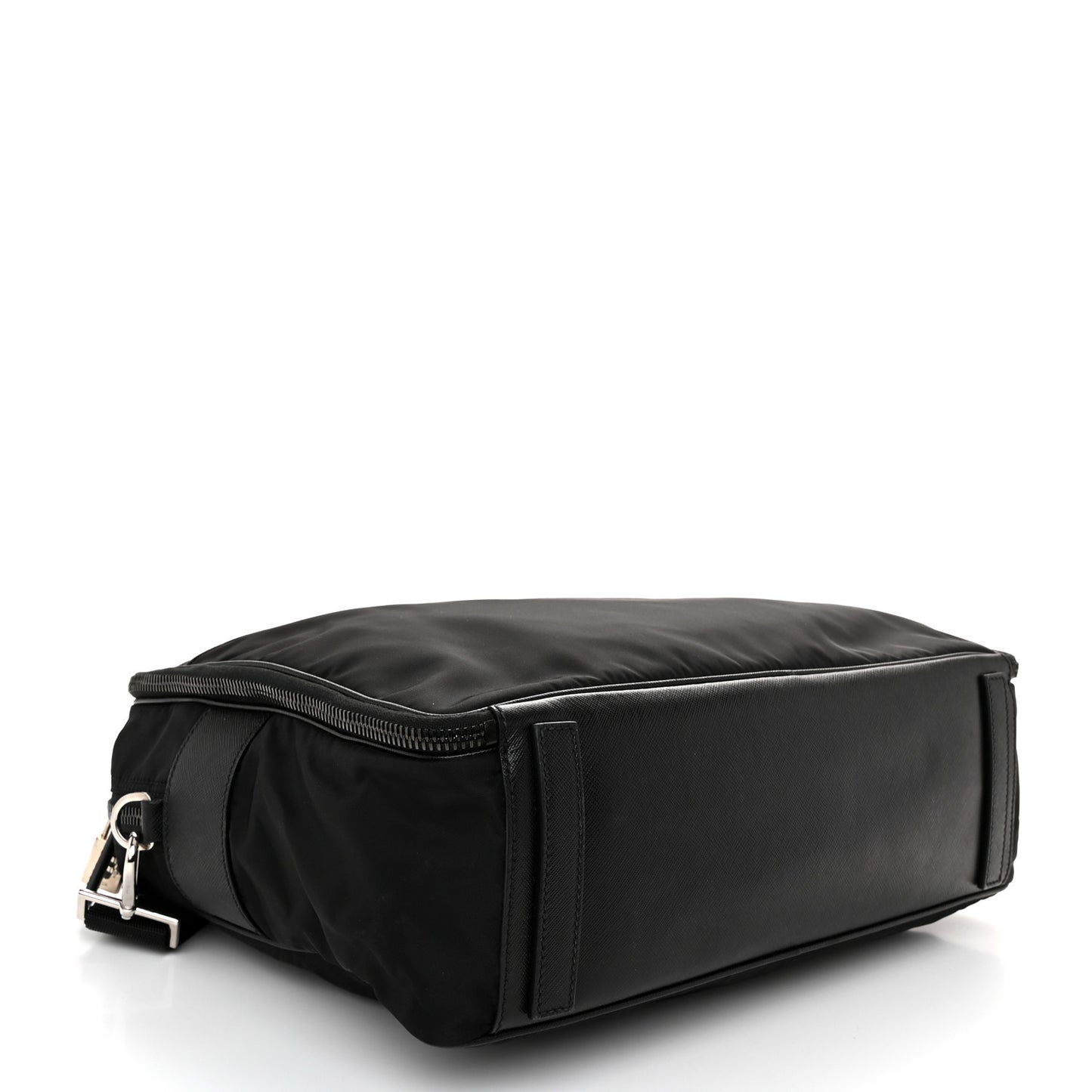 Tessuto Nylon Saffiano Briefcase Black