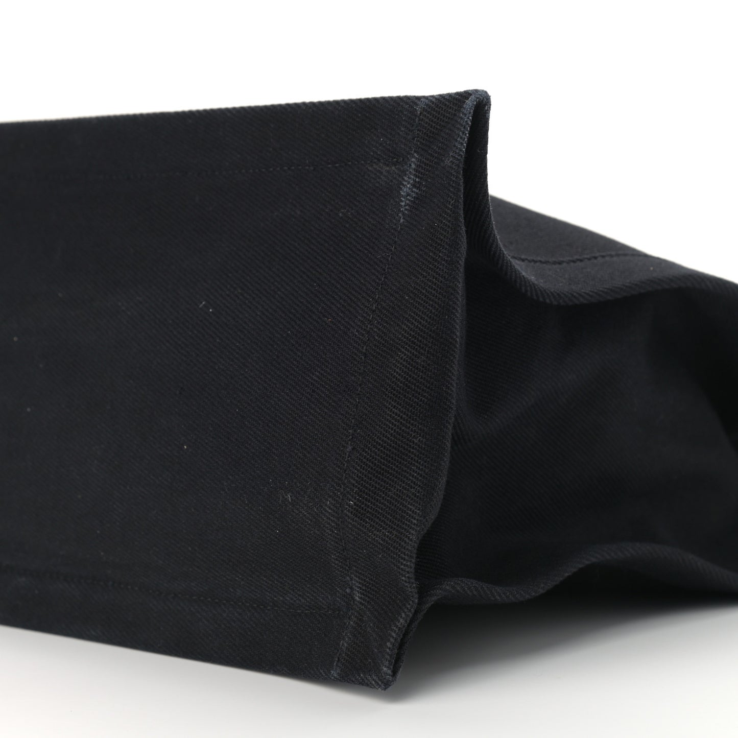 Linen Calfskin Rive Gauche Tote Black