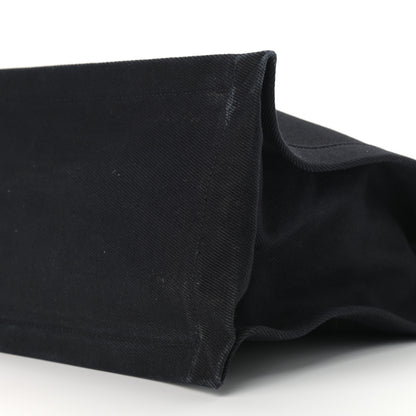 Saint Laurent Linen Calfskin Rive Gauche Tote Black 9 of 13