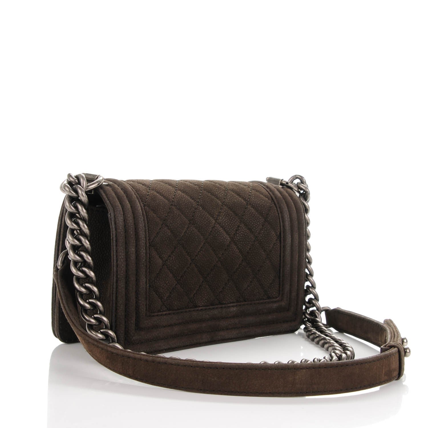 Chanel Iridescent Caviar Quilted Small Boy Flap Dark Grey 3 of 8