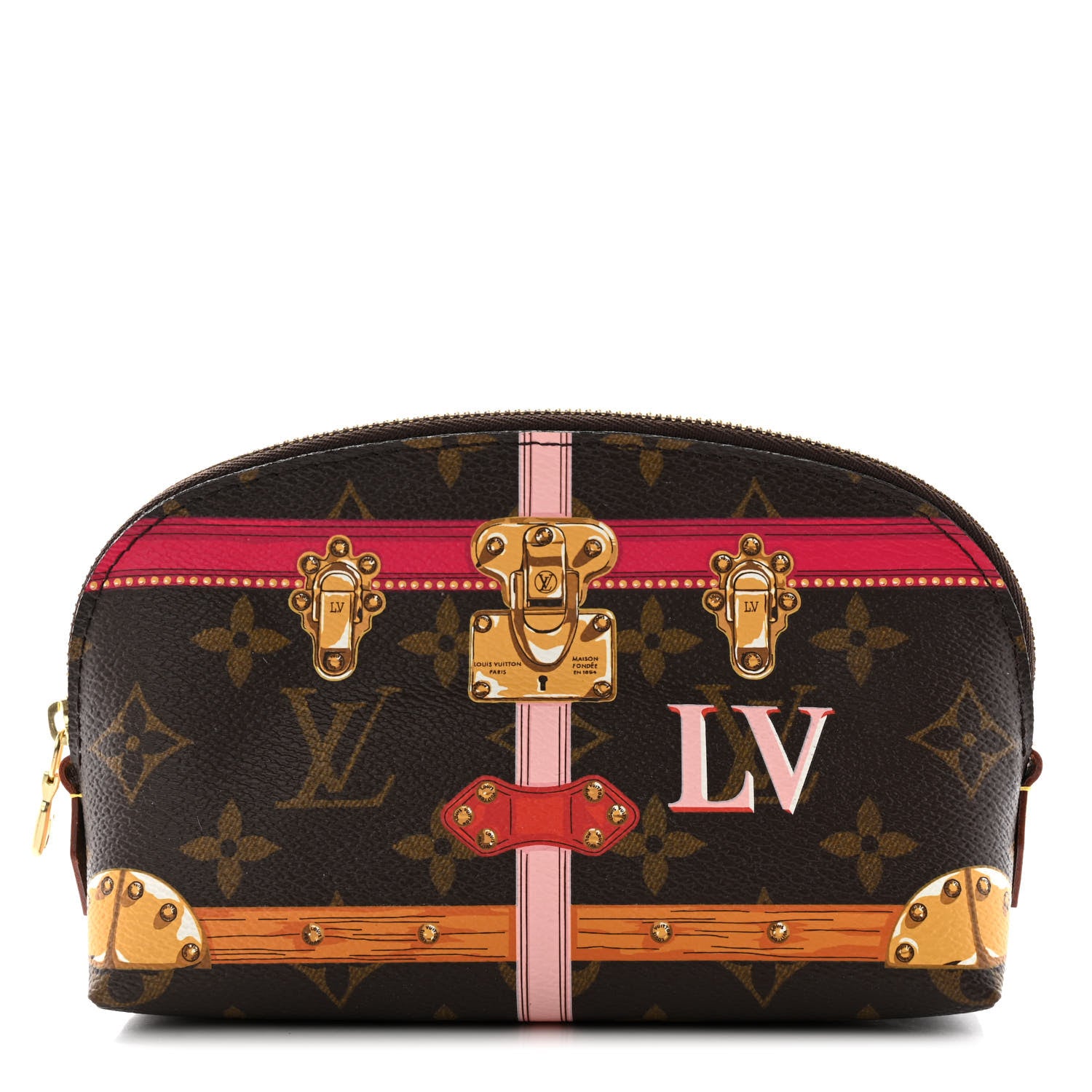 Louis Vuitton Monogram Summer Trunks Cosmetic Pouch PM 1 of 8
