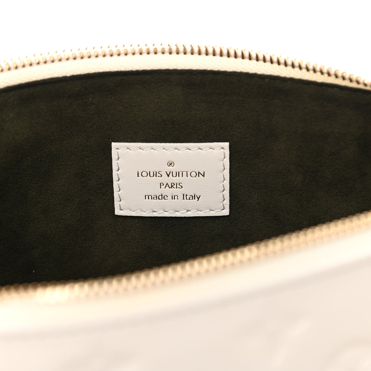 Lambskin Embossed Monogram Coussin PM Beige Cream