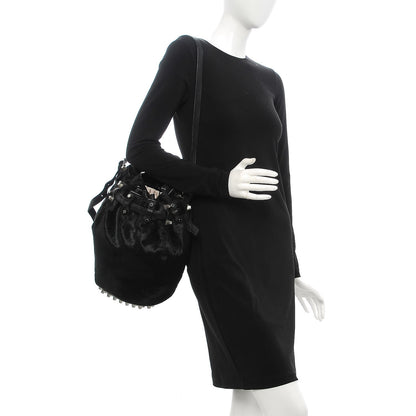 Alexander Wang Pony Hair Diego Bucket Bag Black with Nickel Hardware 2 of 11