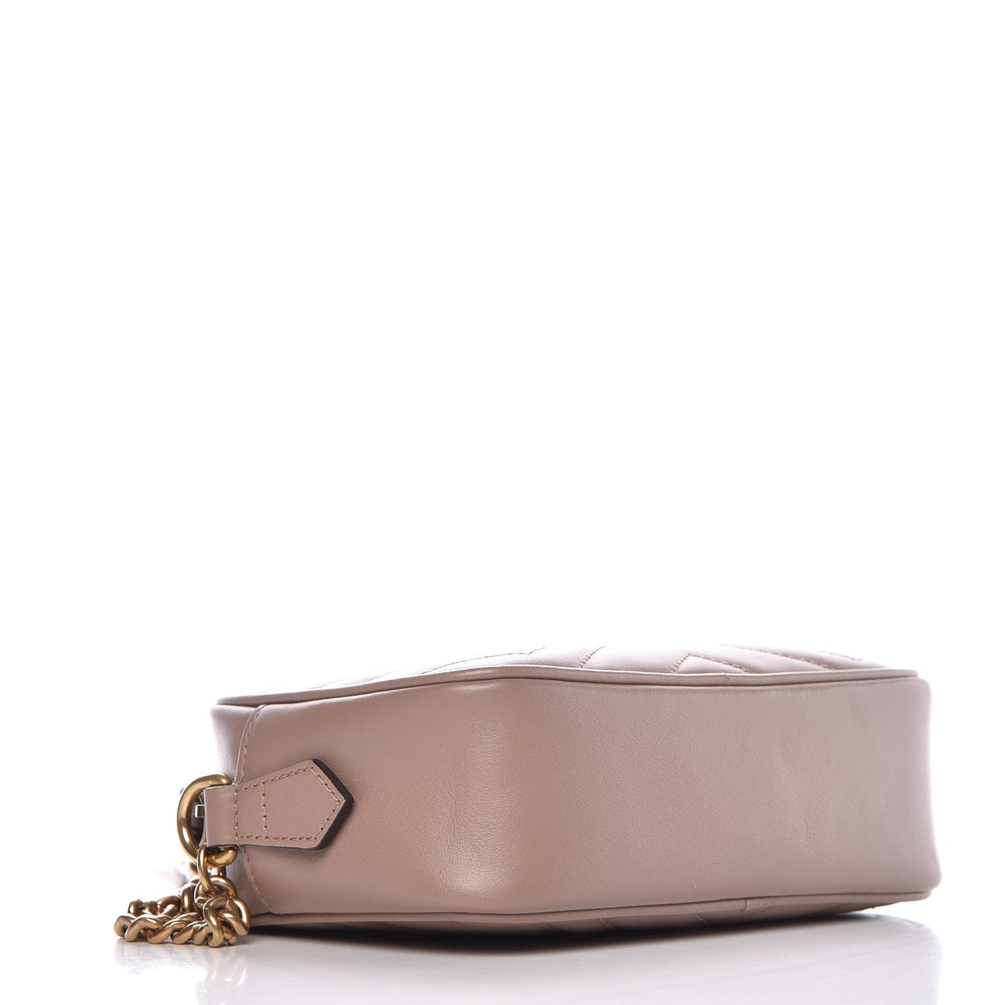 Calfskin Matelasse Mini GG Marmont Chain Shoulder Bag Nude