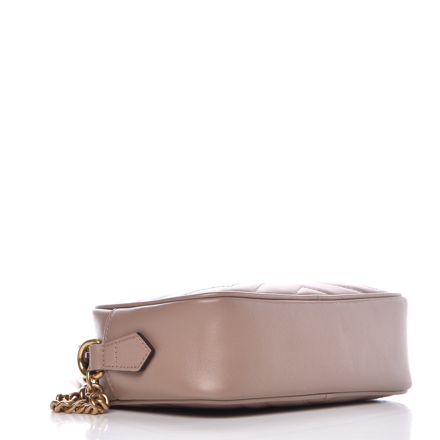 Gucci Calfskin Matelasse Mini GG Marmont Chain Shoulder Bag Nude 4 of 7