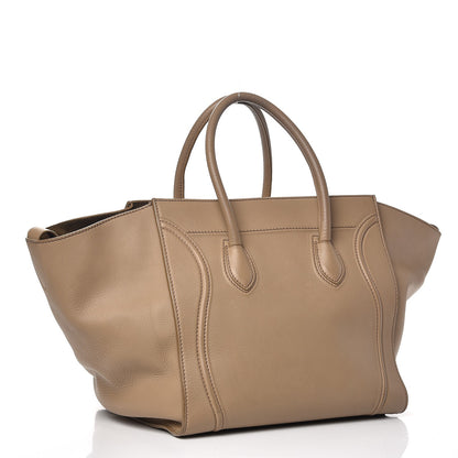 Celine Supple Calfskin Medium Phantom Luggage Taupe 3 of 12