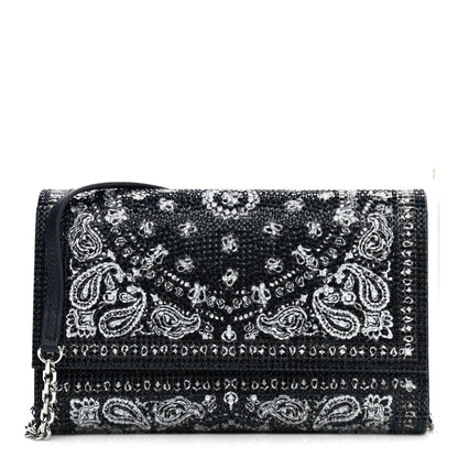 Judith Leiber Swarovski Crystal Bandana Clutch Blue White 1 of 7