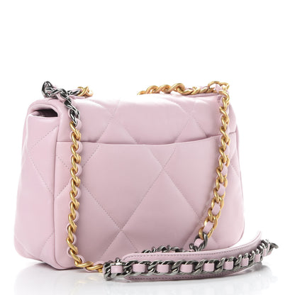 Chanel Lambskin Quilted Medium 19 Flap Light Pink 3 of 11