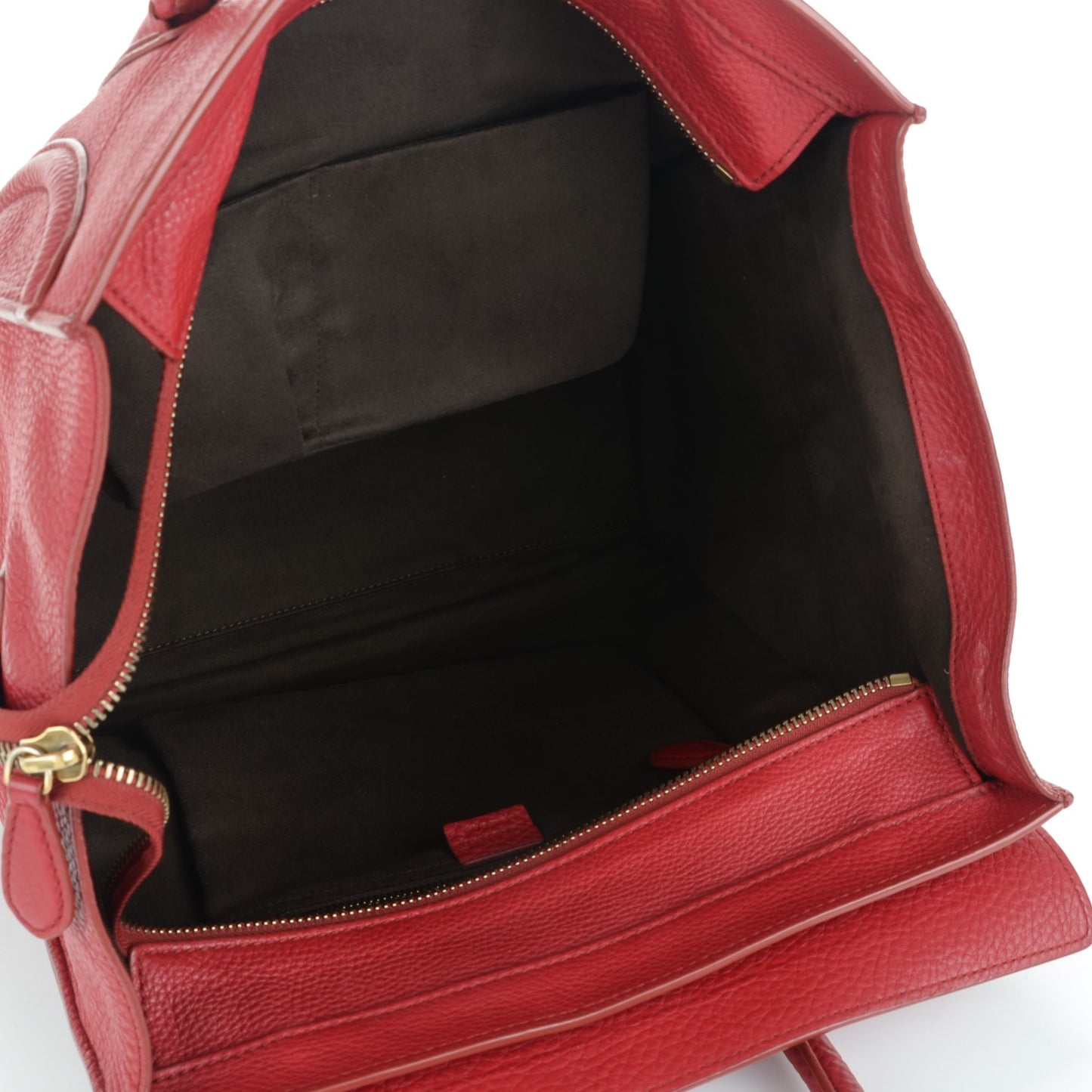 Pebbled Calfskin Mini Luggage Red