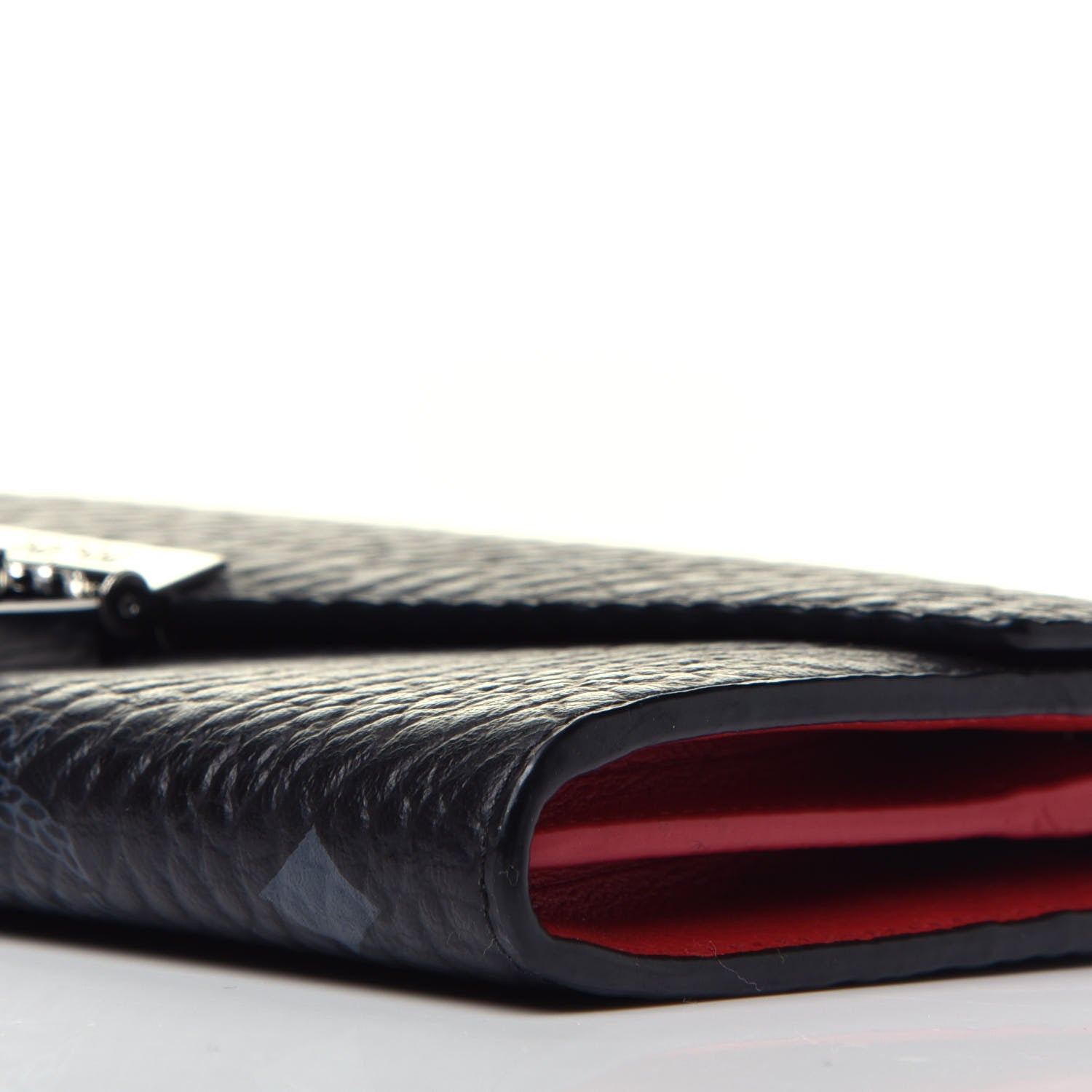 MCM Visetos Large Patricia Wallet On Chain Black Red 9 of 9