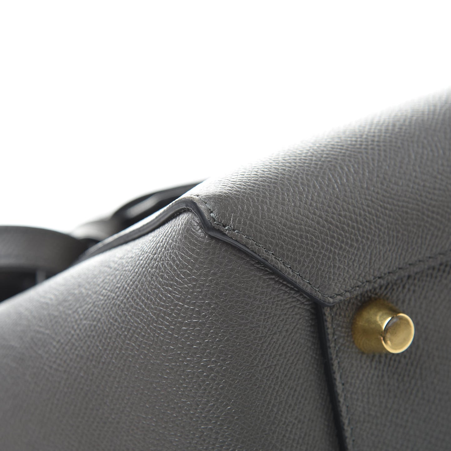 Grained Calfskin Mini Belt Bag Grey