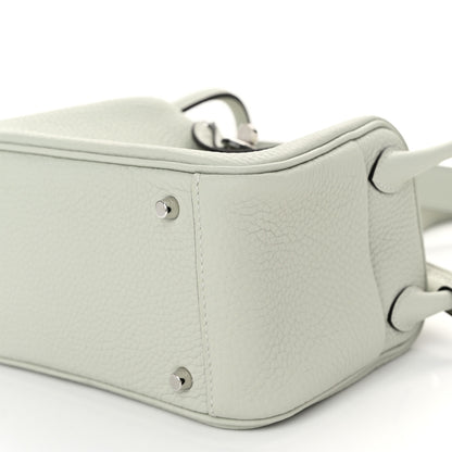 Hermes Taurillon Clemence Mini Lindy 20 Gris Neve 10 of 11