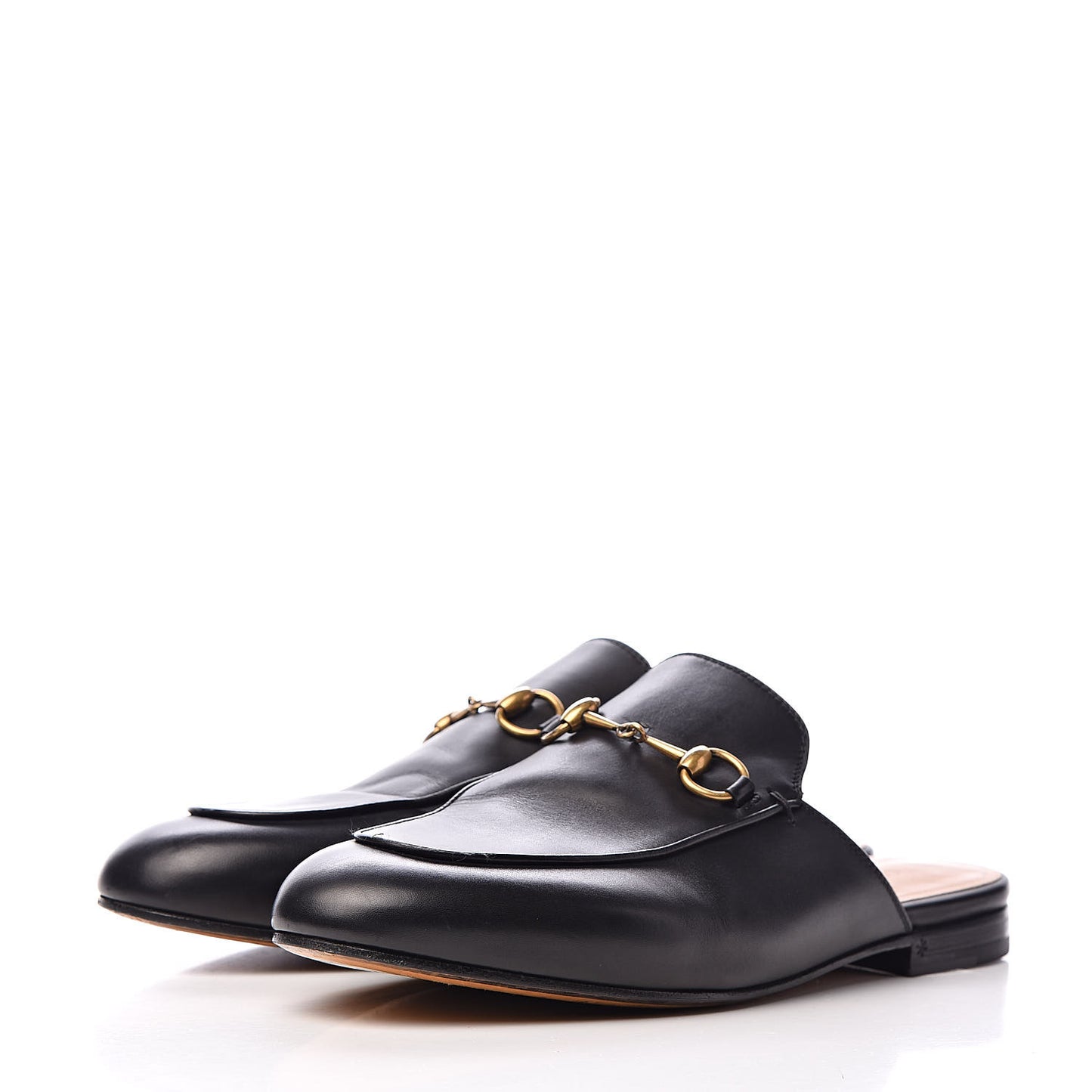 Calfskin Womens Princetown Slippers 39 Black
