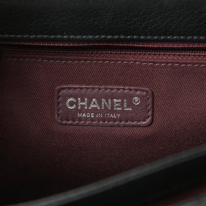 Chanel Goatskin Quilted Large Perfect Edge Flap Black 6 of 14