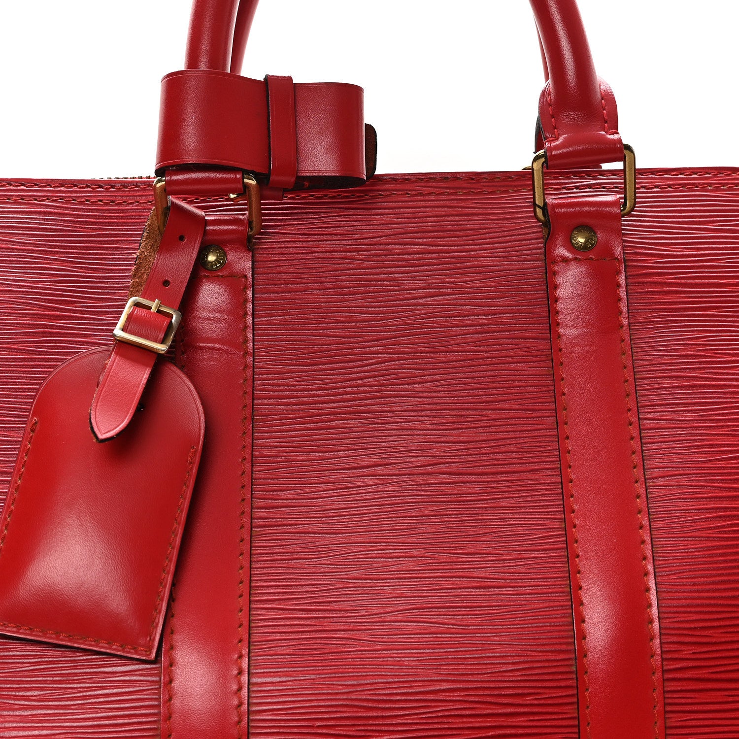 Louis Vuitton Epi Keepall 45 Castillan Red 7 of 15