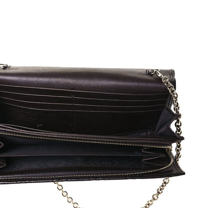 Gucci Guccissima Signature Dice Chain Wallet Chocolate 7 of 8