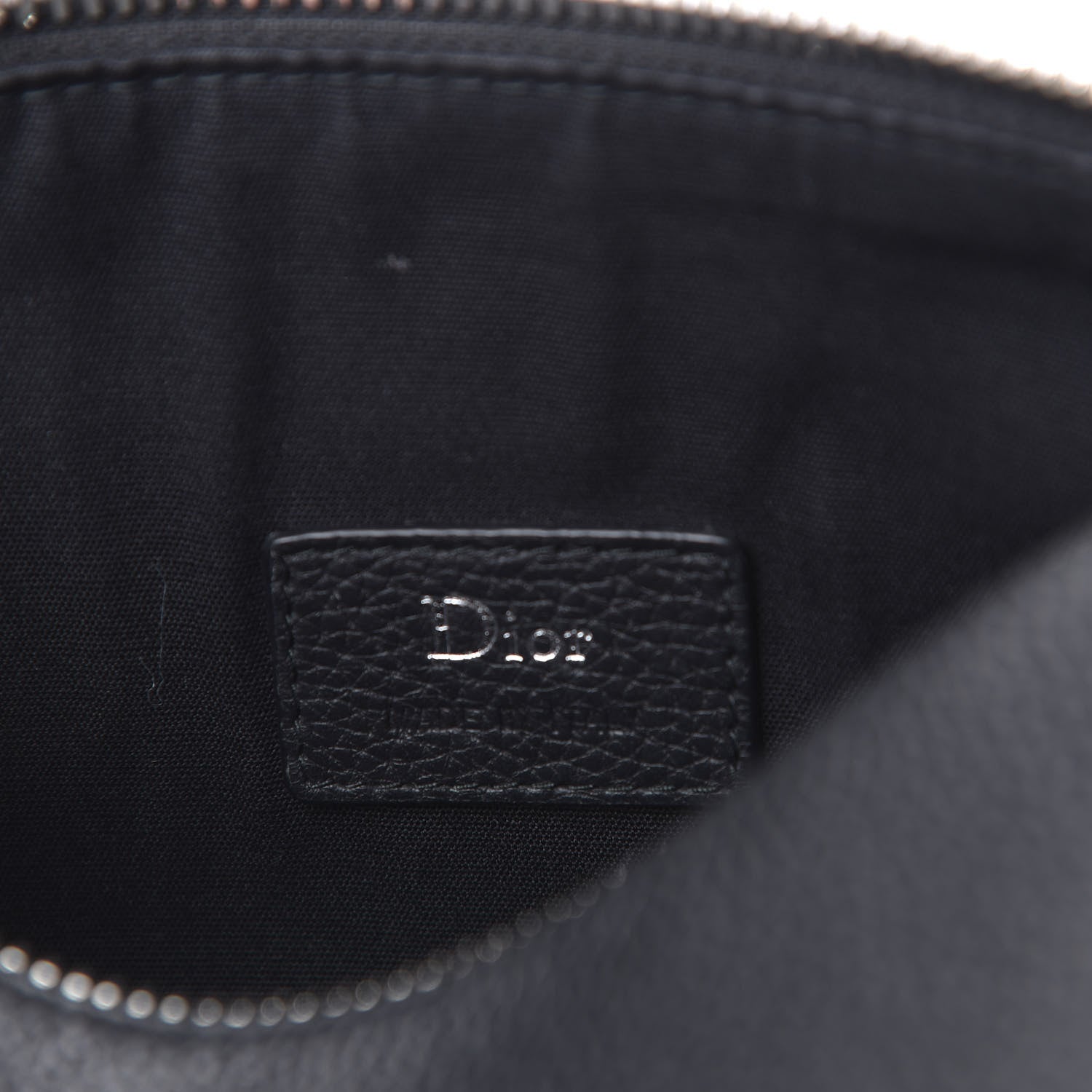Christian Dior HOMME Grained Calfskin Mens Roller Pouch Black 5 of 8