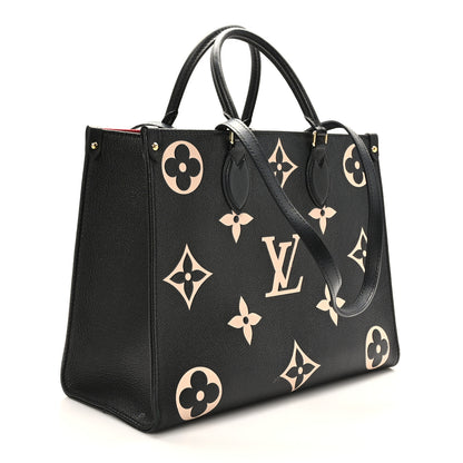 Louis Vuitton Empreinte Monogram Giant Onthego MM Black Beige 3 of 8