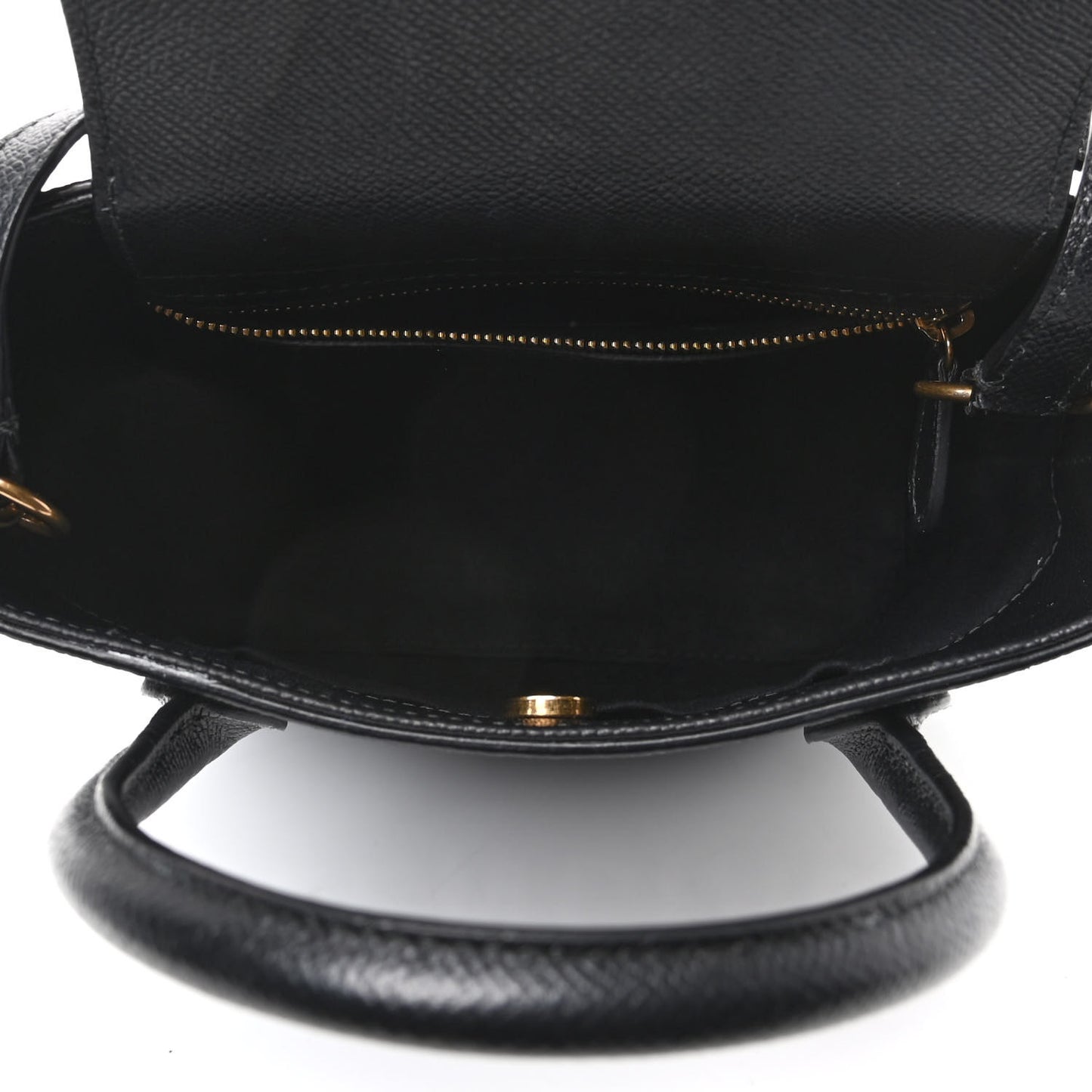 Grained Calfskin Ville Aj Tote XXS Black