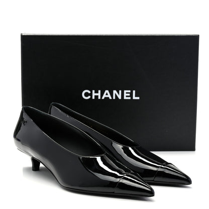 Chanel Patent Pumps 38 Black 9 of 9