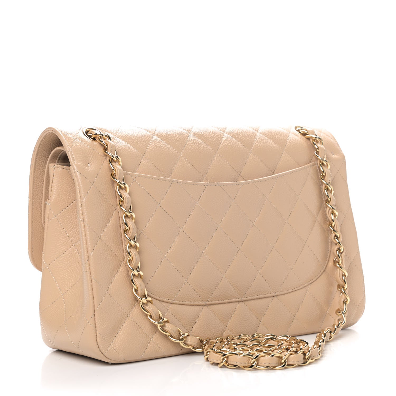 Chanel Caviar Quilted Jumbo Double Flap Beige Clair 2 of 4