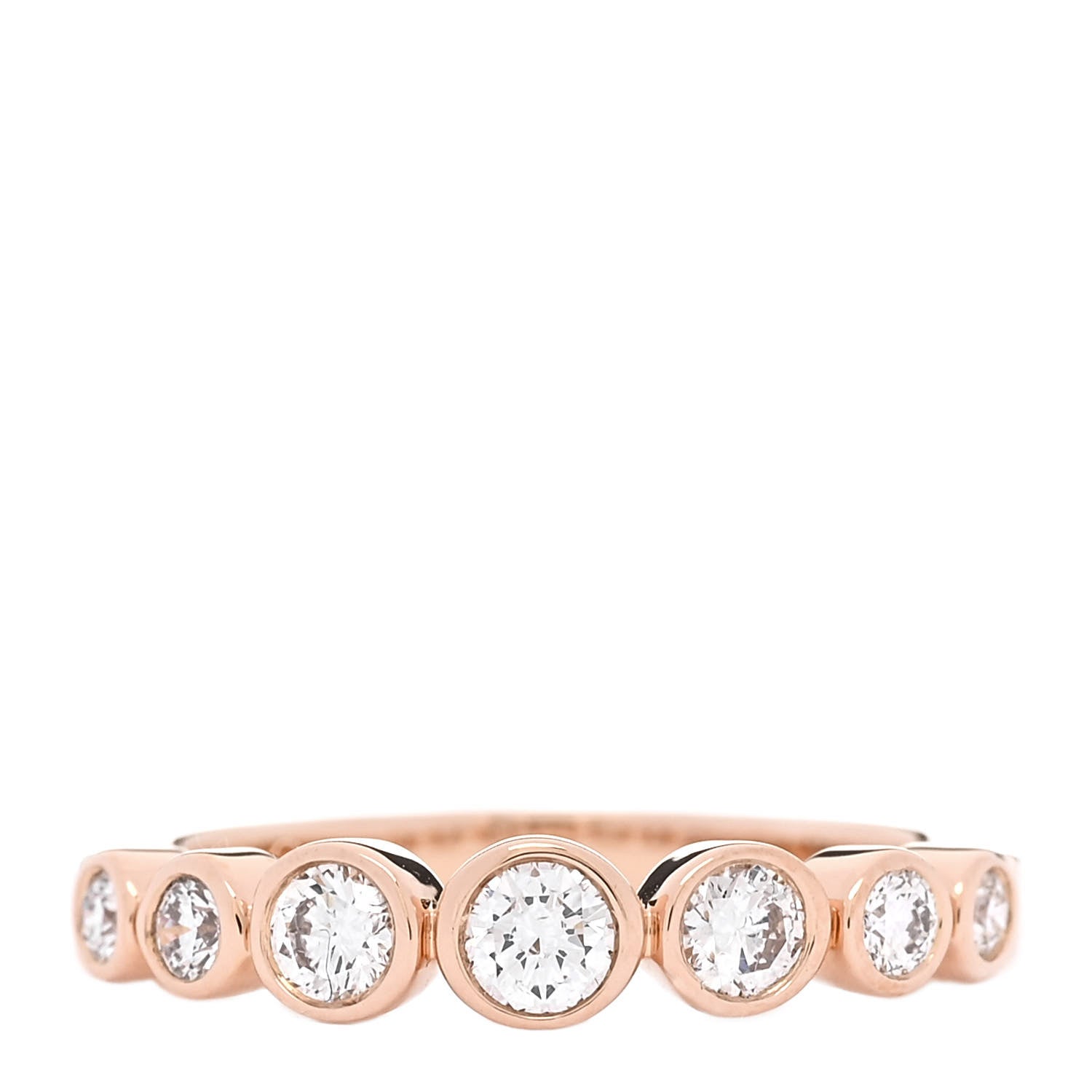 Tiffany 18K Rose Gold Diamond Jazz Graduated Band Ring 47 4 1 of 6