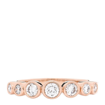 Tiffany 18K Rose Gold Diamond Jazz Graduated Band Ring 47 4 1 of 6