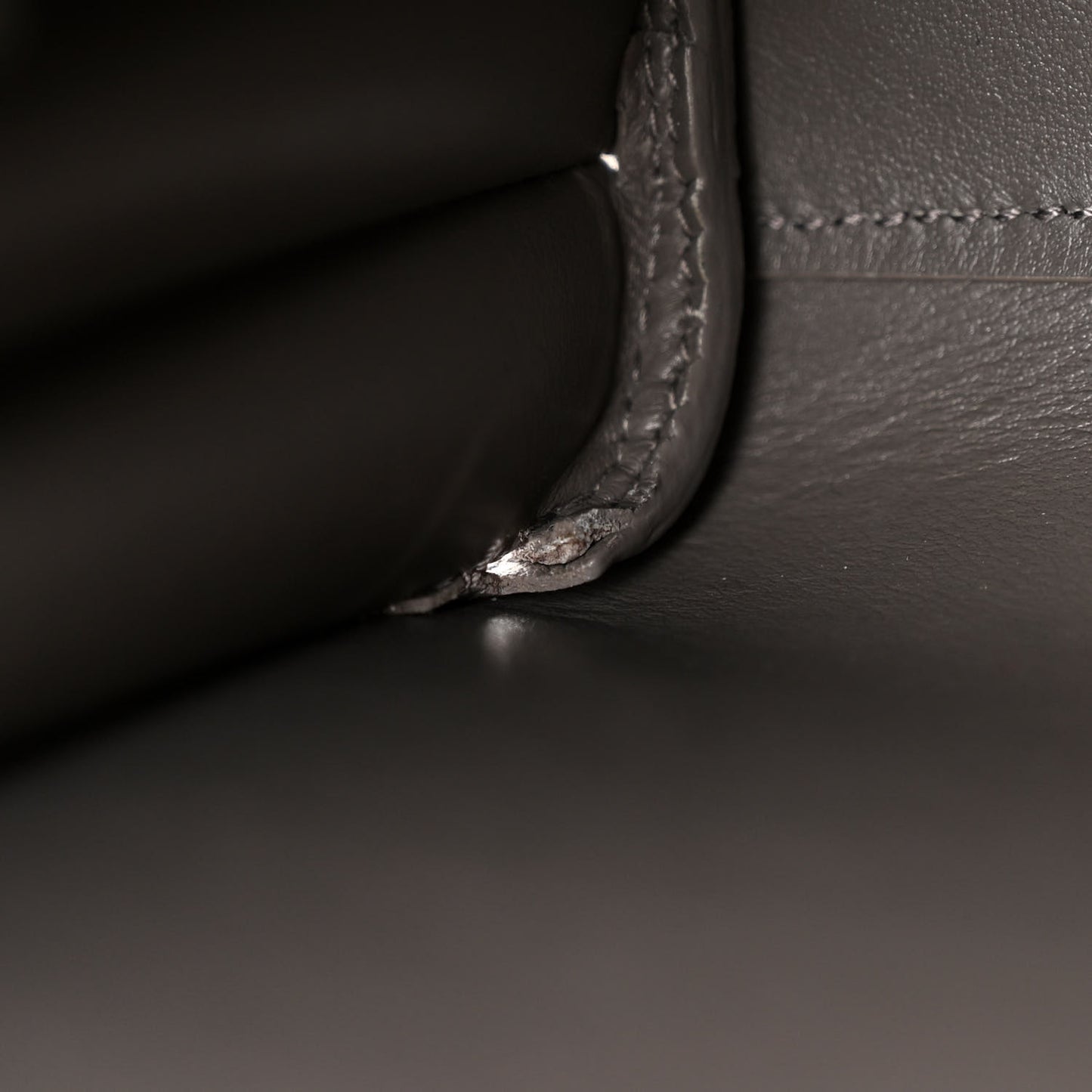 Grained Calfskin Baby Sac De Jour Fog