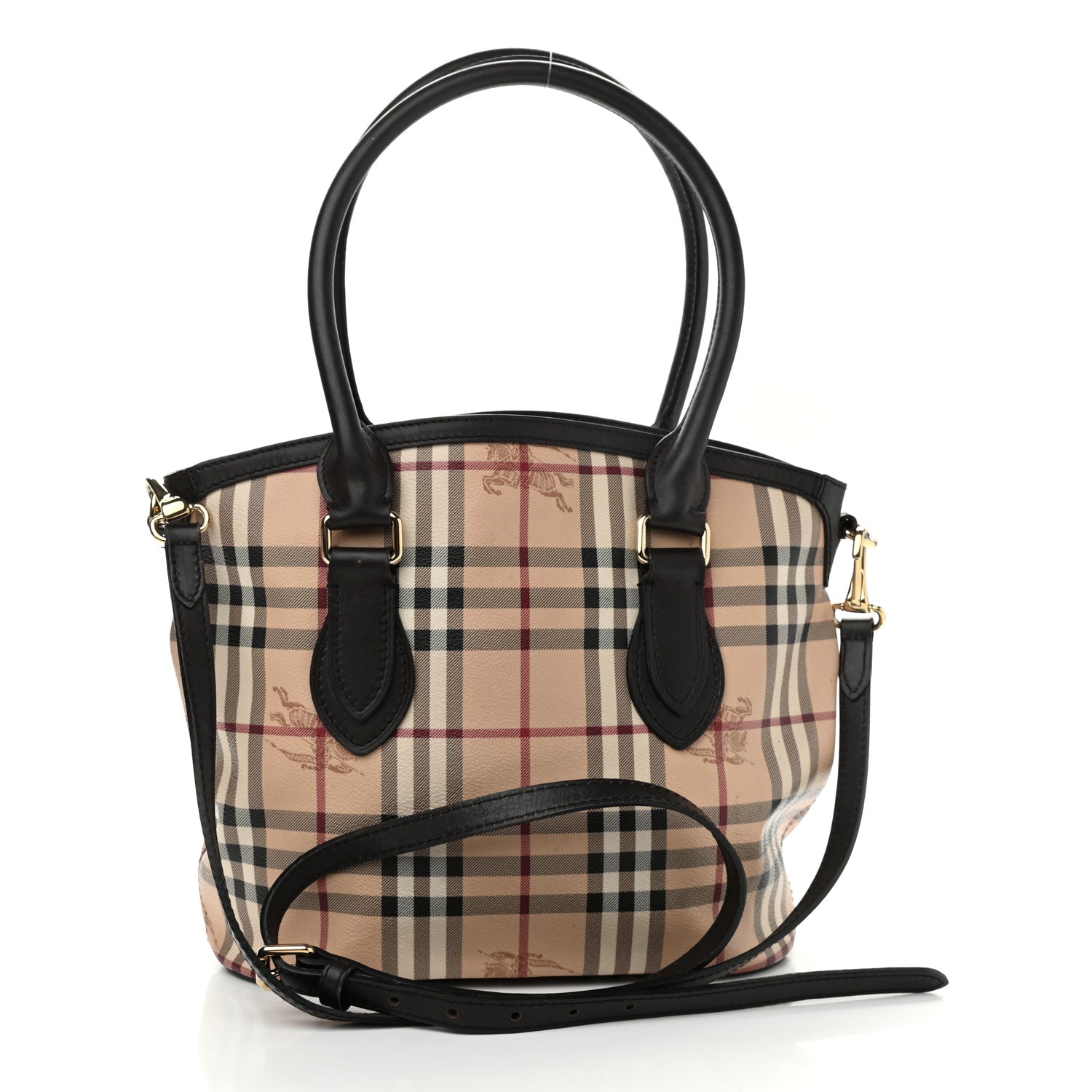 Burberry Haymarket Check Medium Tote Black 3 of 18