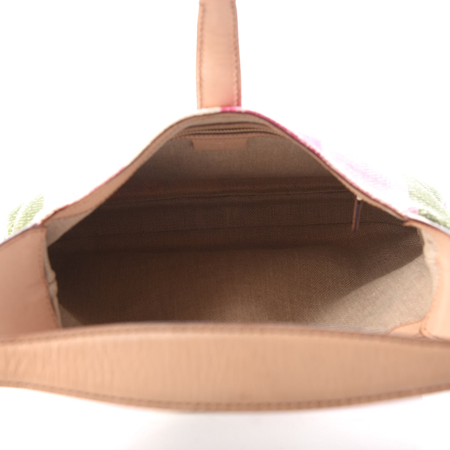 Gucci Canvas Striped Small Jackie O Hobo Green Pink 5 of 10