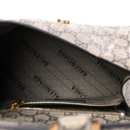 Balenciaga X GUCCI GG Supreme Monogram Small Hourglass Top Handle Bag Beige Ebony 5 of 8