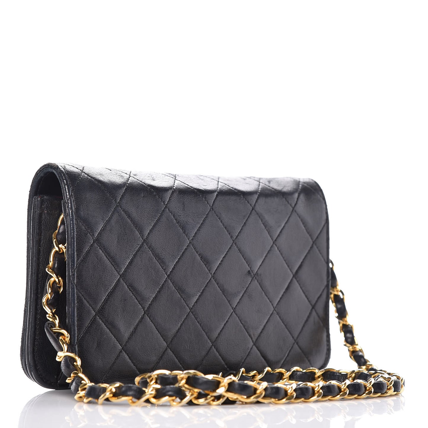 Lambskin Quilted Mini Flap Black