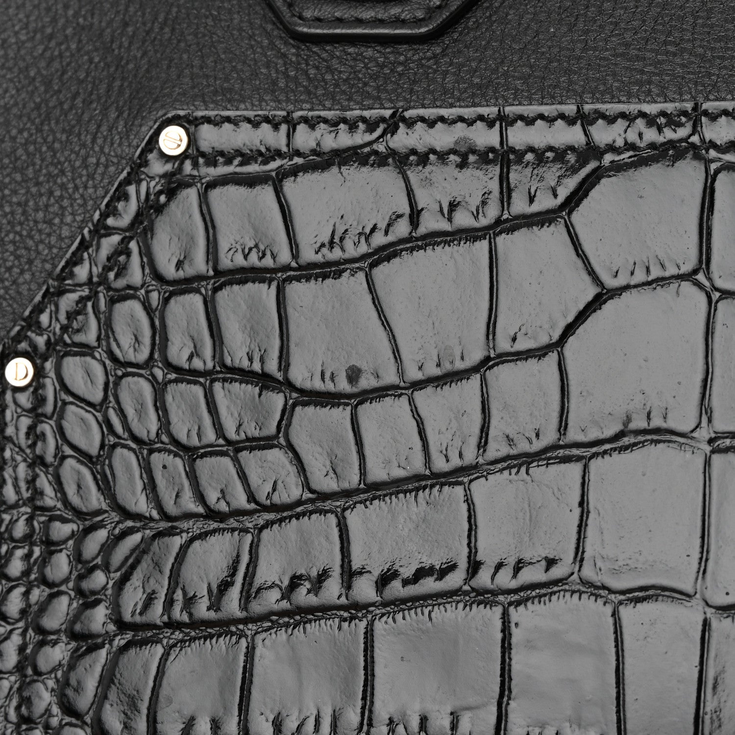 Givenchy Calfskin Crocodile Embossed Medium Antigona Black 16 of 16