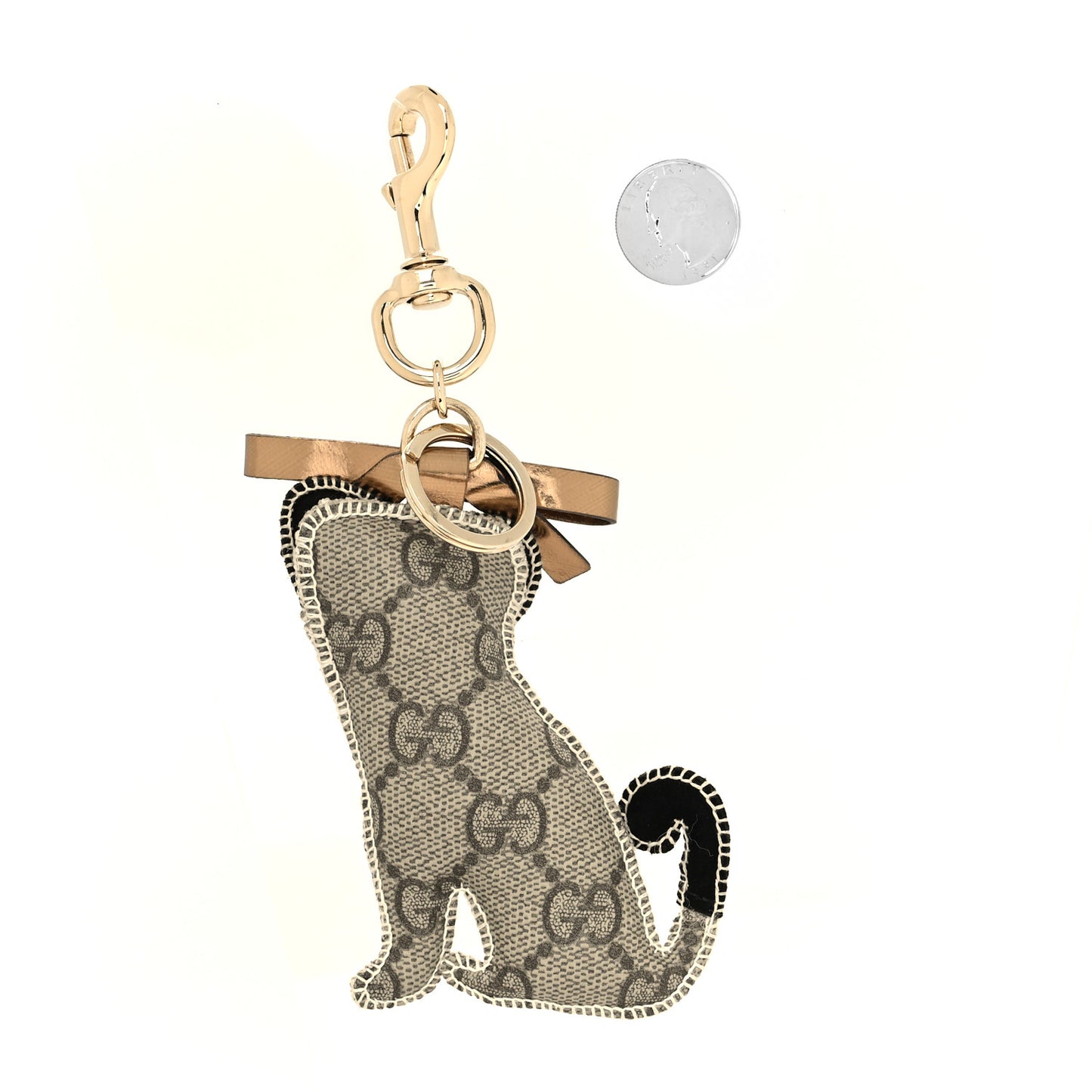 GG Supreme Monogram Oliver Pug Dog Key Charm