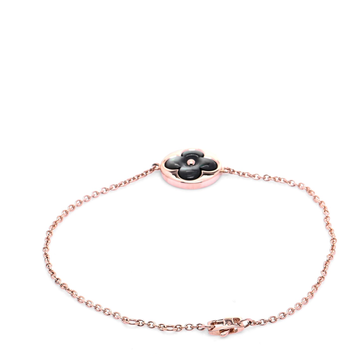 18K Pink Gold Grey Mother of Pearl Color Blossom Sun Bracelet