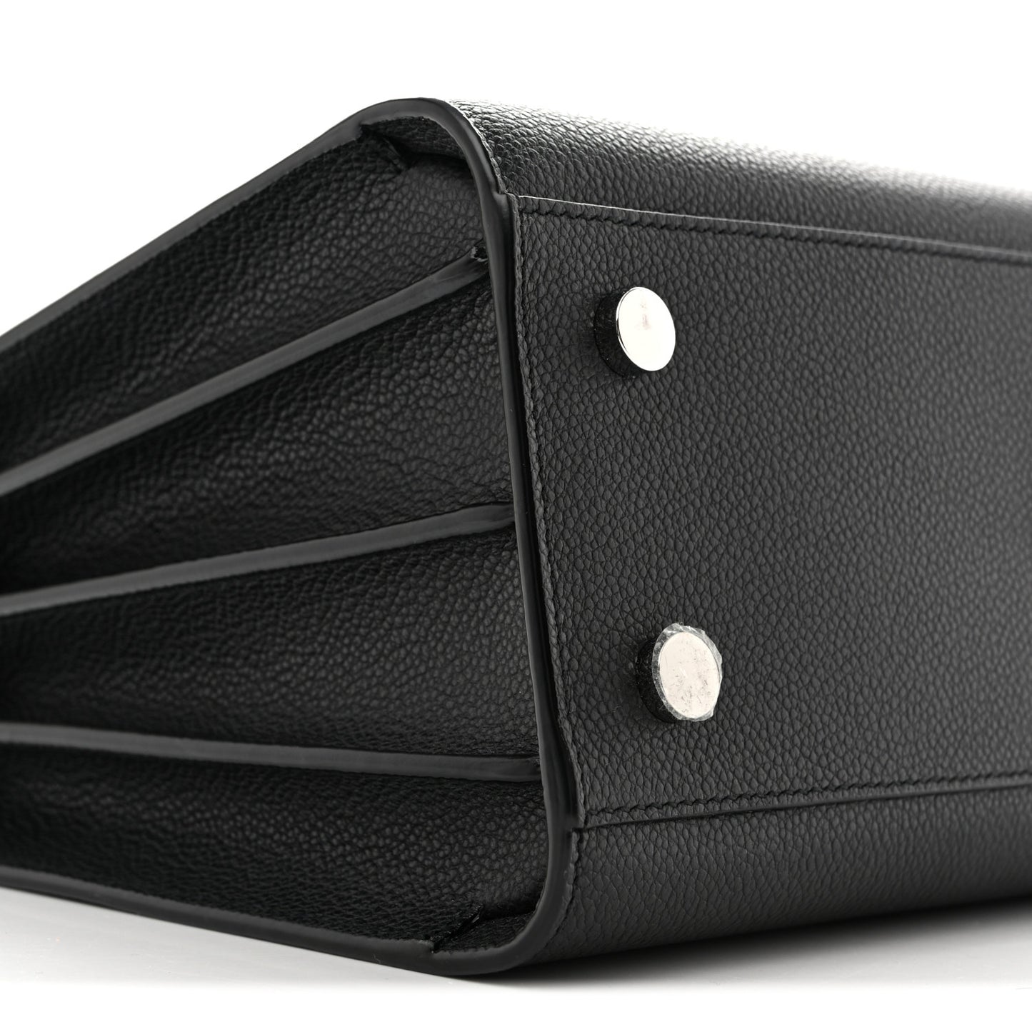 Grained Calfskin Baby Sac De Jour Black