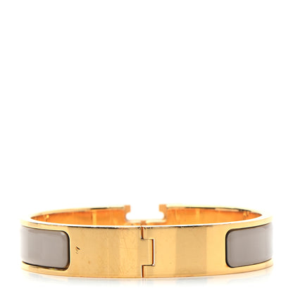 Hermes Enamel Narrow Clic Clac H Bracelet PM Marron Glace 3 of 6