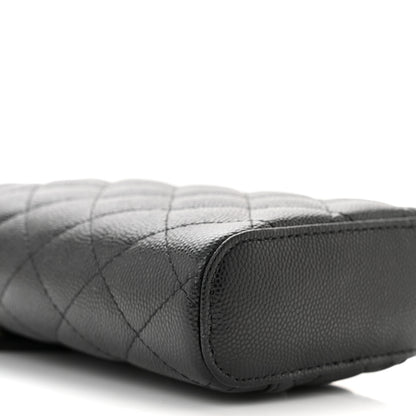 Chanel Caviar Quilted Phone Holder With Chain Black 9 of 11