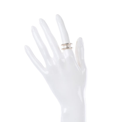 Hermes 18K Rose Gold Diamond Ever Chaine D'Ancre Ring 51 5.75 2 of 7