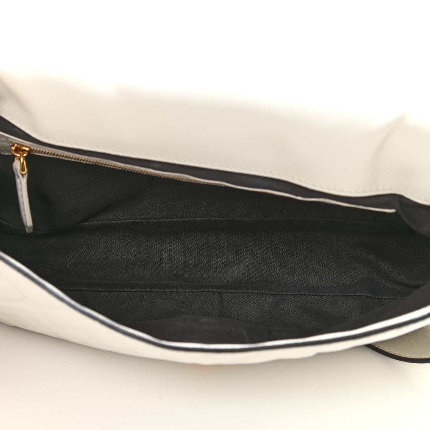 Nappa FF 1974 Embossed Baguette White