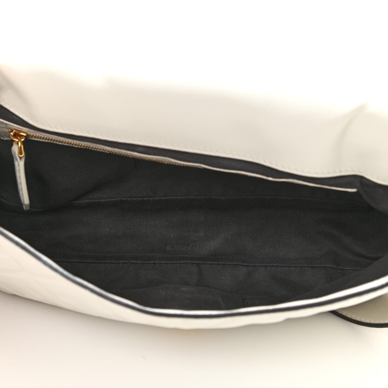 Fendi Nappa FF 1974 Embossed Baguette White 5 of 10