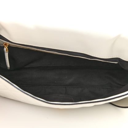 Fendi Nappa FF 1974 Embossed Baguette White 5 of 10