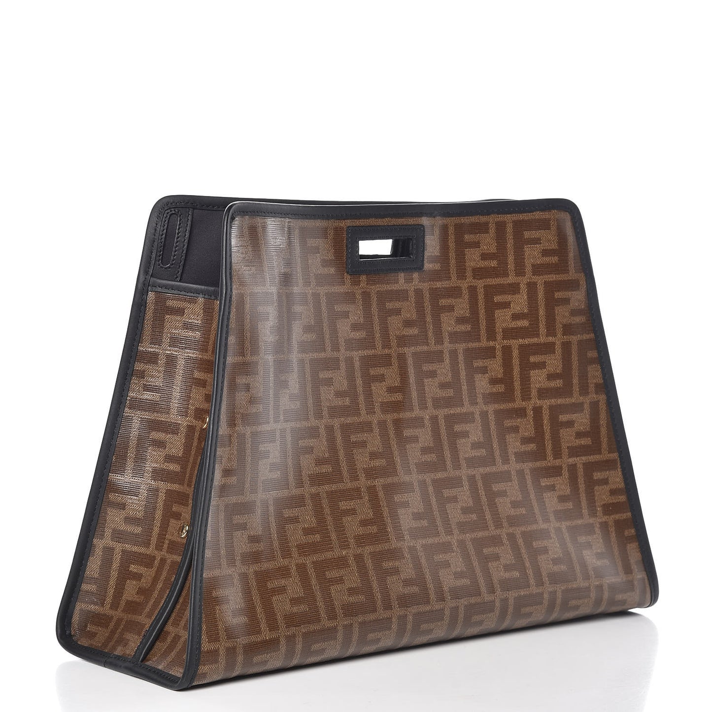 Glazed Fabric Vitello Century FF 1974 Stamp Patch Medium Peekaboo Defender Cover Mogano Panna Black