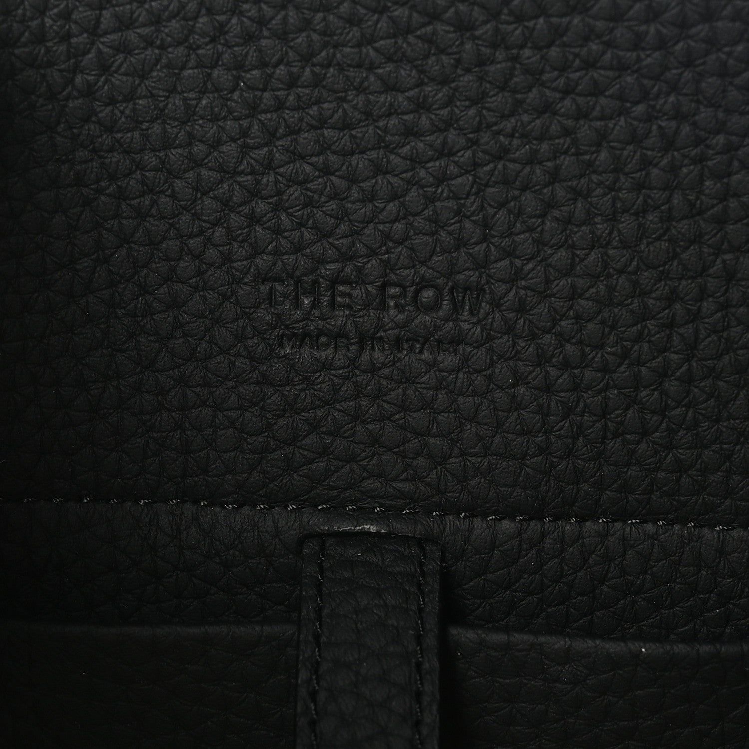 The Row Grained Calfskin Soft Margaux 10 Bag Black 6 of 9