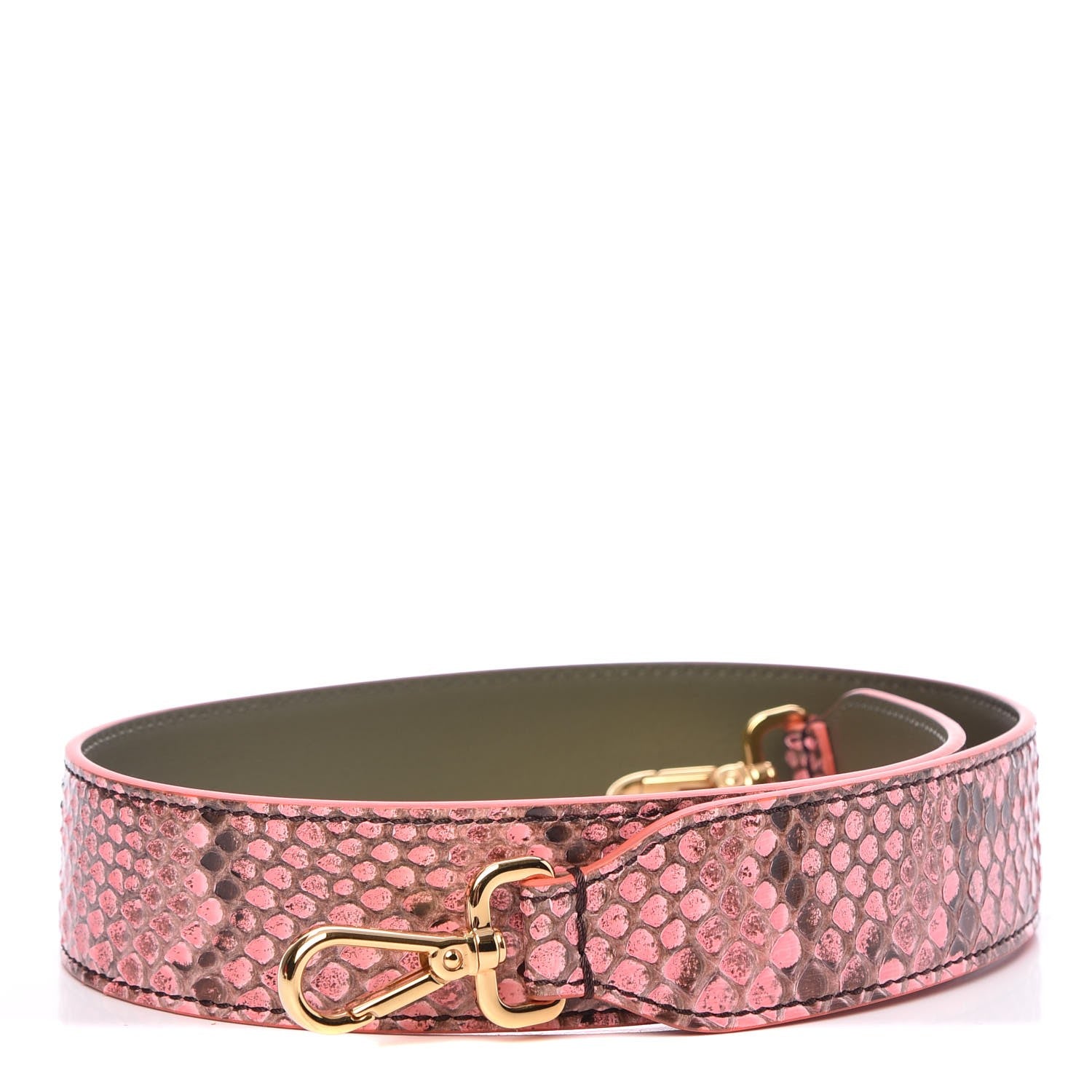 Fendi Shiny Python Vitello Dolce Strap You Lollypop Equatore 1 of 5