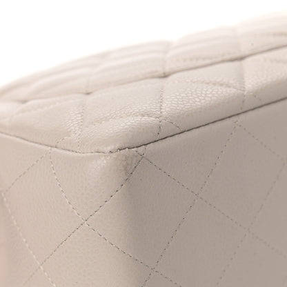 Chanel Caviar Quilted Jumbo Single Flap Ecru 9 of 12
