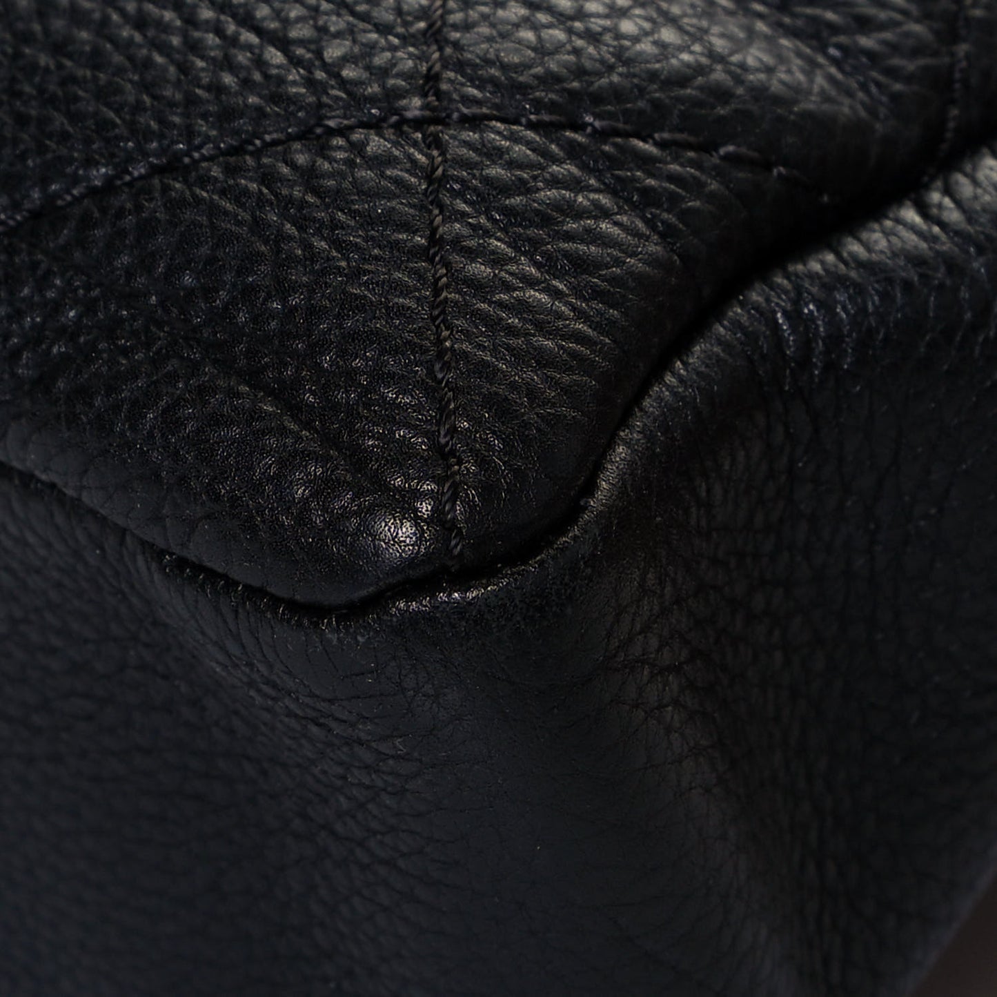 Calfskin Quilted Couture Messenger Black