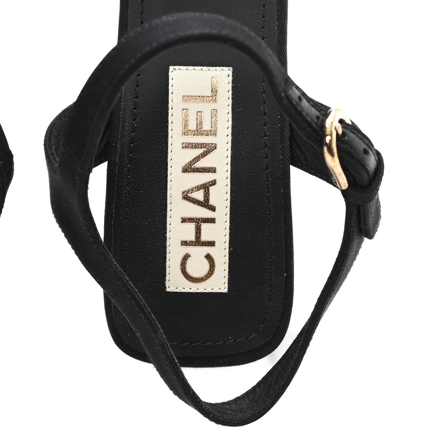Grosgrain Platform Sandals 41 Black
