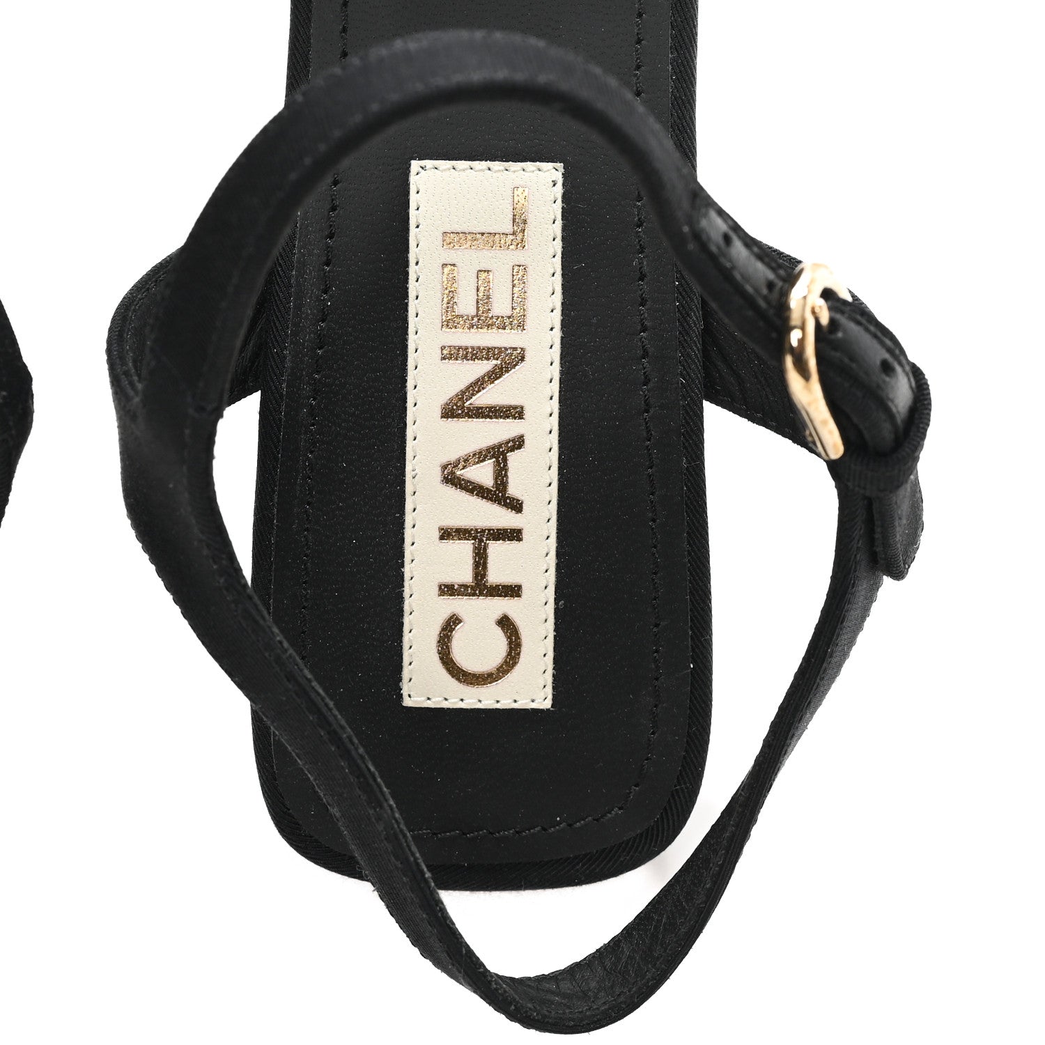 Chanel Grosgrain Platform Sandals 41 Black 8 of 9