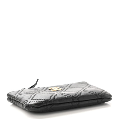 Chanel Lambskin Stitched Small Cosmetic Case Black 4 of 9